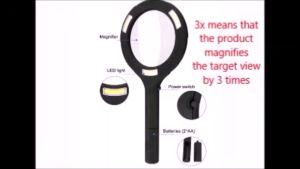 Powerful 3x Magnifying Glass Advanced COB Lighting Lighted Magnifier Lens - Handheld with Light for Reading Small Print Budget Gift Xmas Birthday Fathers Mothers Valentines Day