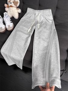 กางเกงขายาวทรงตรงลำลองสไตล์อเมริกันสำหรับผู้ชาย ฤดูใบไม้ผลิและฤดูใบไม้ร่วง กางเกงขายาวทรงหลวมสไตล์สปอร์ตแบบลำลอง ทรงเข้ารูป