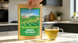 TeeLux Decaf Green Tea Bags Pure Decaffeinated Green Tea Super Antioxidant Hot & Iced Tea 100 Count