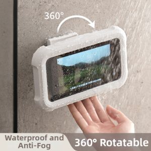 gumahus | Waterproof Bathroom Phone Holder Touchable Screen Rotatable Mount