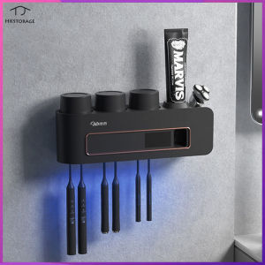 HKStorage UV khử trùng bàn chải đánh răng thông minh tiệt trùng miễn phí đục lỗ điện treo tường giữ cốc răng khô