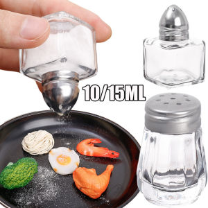 10/15ML Mini Glass Condiment Bottle BBQ Pepper Spice Salt Shaker Jar Kitchen Seasoning Storage Container
