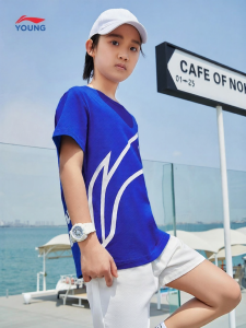 LI-NING KIDS | For Boys and Teenagers Pure Cotton Short Sleeve Breathable Loose Fit T-shirt