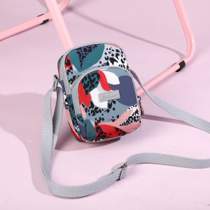 กระเป๋าผ้าแคนวาสใส่โทรศัพท์มือถือแบบสะพายข้างขนาดเล็กสำหรับผู้หญิง กระเป๋าใส่เหรียญแบบยาว กระเป๋าใส่โทรศัพท์มือถือแบบลำลอง