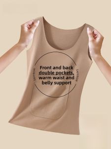 PIER N°5 | Warmth Womens Vest 2024 New Autumn Winter Double Pocket Thermal Base Layer With Pocket Front And Back Design Polyester Blend