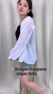 Ami Collection: Outer Transparan Wanita & Cardigan Kasual Korea
