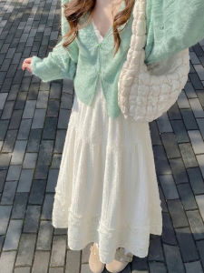 YAYANGREN | White Lace Tiered Skirt
