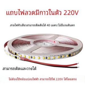 220V Ultra-Thin LED Light Strip Self-Adhesive Soft Patch Living Room No Main Light Band Home Decor Lighting Linear Light