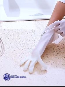 Korean Original New Rubber Gloves: Long-Sleeved Durable Waterproof Oil-resistant Dishwashing Gloves