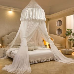Princess For Home Ceiling Semicircle Wall-Mounted Mosquito Net Dome Dustproof Kids round Encryption Floor Bed Curtain Installation-Free