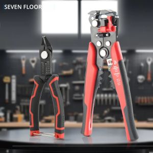 เครื่องตัดด้านข้าง 3-in-1 แพ็ค 2 ชิ้น คีมตัด เครื่องปอกสายไฟ เครื่องปอกสายไฟอัตโนมัติ 10-24 AWG และเครื่องตัดด้านข้าง 20-10 AWG