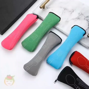 Portable Cutlery Storage Bag/Travel Fork Spoon Chopsticks Storage Pouch/Tableware Cloth Bags Zipper Design