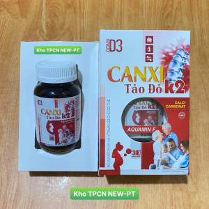 Viên uống tăng chiều cao CALCIUM Tảo Đỏ K2-Bổ sung CanxiTảo Đỏ giúp tăng chiều cao từ 6-27 tuổi(30v/hộp)