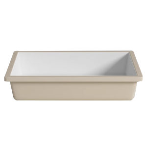 DXD | Large Capacity Flat Bottom Square Ceramic Undermount Basin