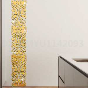 Diy 3D Mirror Wall Sticker Living Room Edge Strip Corner Line Acrylic Home Decoration Stickers for Wall Art Mural Wall Decor