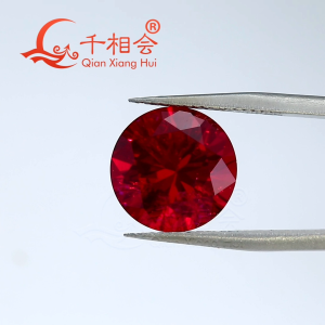 ห้องปฏิบัติการรูปร่างกลมเติบโตทับทิม AGL ใบรับรอง Pigeon Blood Red Corundum หินอัญมณีหลวมพร้อมที่มองเห็นได้สำหรับเครื่องประดับ DIY อุปกรณ์เสริม