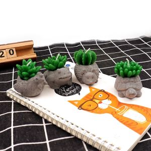 Student Gift Birthday Candle Gift Creative Artificial Succulent Pant Glass Desktop Decoration Gift Niche