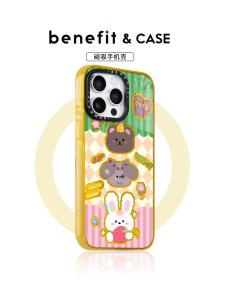 Benefit Colorful Animal Head Portrait Phone Case Magnetic Absorption Crystal Shield Anti-Fall Iceberg Pattern Frame for iPhone