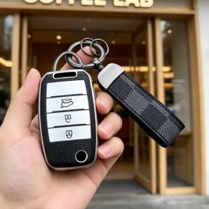 3 Buttons TPU Car Key Fob Case Shell Housing for Kia KIA K2 K3 K5 Carens Cerato Forte Cadenza Car Flip Folding Key Shell Fob