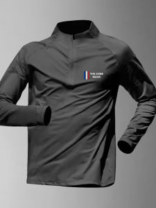 เสื้อยืดกีฬาแขนยาวสำหรับผู้ชาย แห้งเร็ว สำหรับวิ่ง ฤดูใบไม้ผลิ ฤดูใบไม้ร่วง อุปกรณ์ฝึกซ้อมบาสเก็ตบอล ออกกำลังกาย ลำลอง ปีนเขา กลางแจ้ง