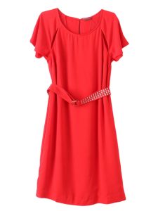 Váy Dài Cổ Tròn Ôm Eo Thanh Lịch Mùa Hè Nono E Station GS Váy Dài Mềm Mại Phong Cách Nữ Thần Thanh Lịch Cho Nữ