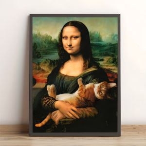 The Mona Lisa Famous Art Canvas Paintings By Leonardo Da Vinci Wall Art Posters and Prints Classical Art Picture for Living Room