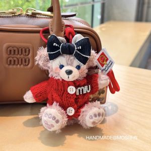 New Year Red Celebration Bag Charm Keychain Cute Shirley Rose Backpack Decorations Gifts for Girlfriend Best Friend