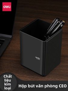 deli | Giá Đựng Bút Hình Vuông Tối Giản Không Trượt Thiết Kế Sáng Tạo Cao Cấp