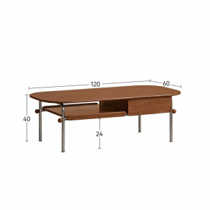 WEISHA | Retro Bauhaus Style Storage Tea Table