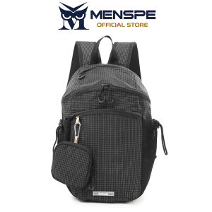 MENSPE Fashion Backpack Kairulda Grid Backpack Lightweight Sports Bag Large Capacity Outdoor Hiking Travel Backpack Waterproof Breathable Student Bag with Detachable Mini Pouch