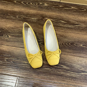 Height Increasing Red Ballet Flats Elastic Slip On