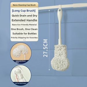 DINGQING | Large Long-Handled Water Bottle Brush for Cleaning Insulated Cups and Baby Bottles