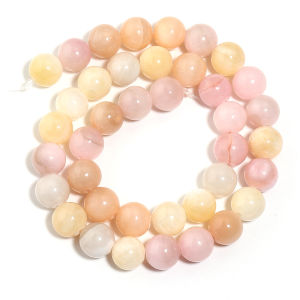 4/6/8/10/12mm Mixed Color Natural Stone Round Beads Smooth Gemstone Spacer Beads for Jewelry Making DIY Bracelet