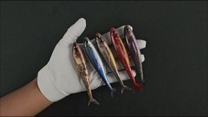 Ackibbik 5pcs 3D Fishing Trolling Tuna Mackerel Seawater Bait Lures Soft Plastic Lure Swimbait For Bass Fishing Thkfish