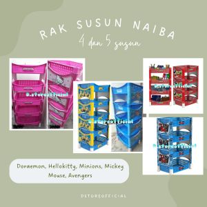 Rak Serbaguna Susun Motif Karakter Rak Serbaguna 4 dan 5 Susun