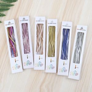 TAIYO Lilin Spiral Metalik Coating Premium Isi 6pcs Birthday Candle Ulang Tahun Pastel Warna