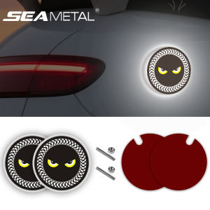 สติกเกอร์ติดสัญญาณไฟรถมอเตอร์ไซค์แบบวงกลมสะท้อนแสงสำหรับติดท้ายรถมอเตอร์ไซค์ไฟเตือนเพื่อความปลอดภัยในการขับขี่ตอนกลางคืน