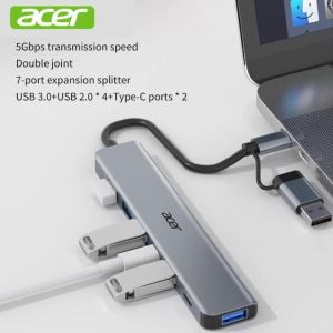 Acer | Bộ Chuyển Đổi Tốc Độ Cao Acer 7 Cổng USB 3.0 Hub Type-C/USB Splitter Dành Cho Máy Tính Xách Tay/máy Tính Bảng Có Tính Năng Tương Thích HDMI
