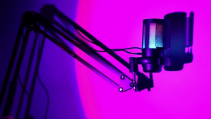 USB Gaming Microphone for PC Podcast Microphone Kit for Streaming Condenser Recording Rgb Mic with Boom Arm Compatible with PS4/5/PC