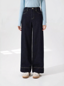 XIANGYING | High Waist Straight Leg Jeans Denim Pants