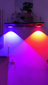 Đèn Led Cảm Biến Chuyển Động 16 Màu Gắn Tường Bằng Nam Châm Điều Khiển Từ Xa Ánh Sáng Trang Trí