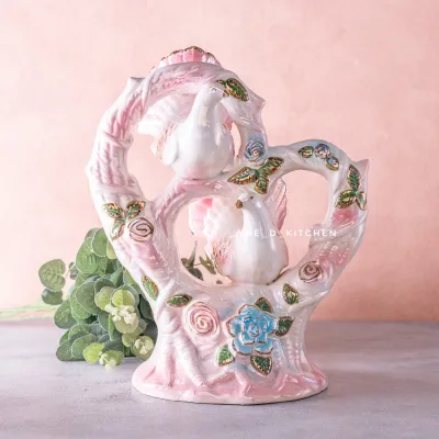 SALE Pajangan keramik angsa besar pink
