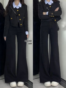 High Waist Flared Jeans Womens Fleece Lined Bootcut Denim Pants Loose Fit Autumn Winter New Style Small Size Friendly Jeans