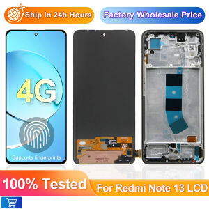 6.67" AMOLED TFT Screen For Xiaomi Redmi Note 13 4G LCD Display 23129RAA4G +Frame Touch Screen Digitizer Note13 4G Replacement