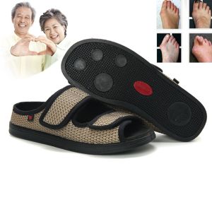 WuChu 2023 Middle-aged and elderly diabetic foot sandals gout foot swollen shoes suitable for thumb valgus deformed feet adjustable width foot swollen shoes