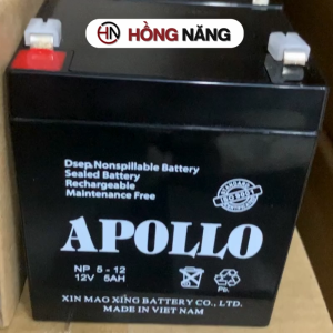 Ắc Quy APOLLO 12V-5Ah NP 5-12 - Chuyên Dùng Cho Loa Kéo Nguồn Dự Phòng (UPS Inverter...)