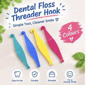 [READY STOCK] 1pcs Multi-color Orthodontic Elastic Placer/Dental Floss Threader Hook Dental Tool Oral Care Accessory