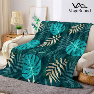 Tropical Palm Flannel Blanket Warm Soft Halloween Christmas Decorative Couch Warm Cozy All-Season Gift