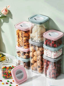 Hộp Đựng Thực Phẩm Cấp Thực Phẩm Có Nắp Xoay Trong Suốt Chống Thấm Nước Dùng Để Bảo Quản Thực Phẩm Trong Nhà Bếp Hộp Đựng Gạo Và Hạt Ngũ Cốc