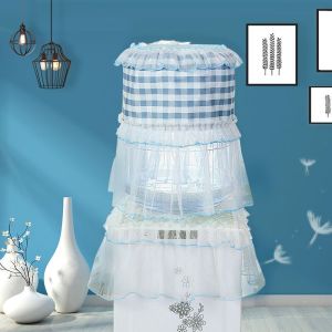 ผ้าคลุมเครื่องกรองน้ำแบบป้องกันฝุ่นสไตล์เรโทร 2 ชิ้น ผ้าฝ้ายลายลูกไม้ สำหรับห้องนั่งเล่น บ้าน ป้องกันฝุ่น ปกปิดเครื่องกรองน้ำแบบเรียบง่าย